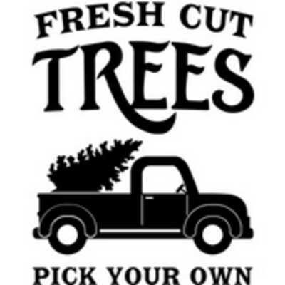 Fresh Cut Trees Christmas Vinyl Decal Sticker - image1